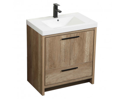 Elegant Bathroom Vanity - Natural Oak, L 30" (VF46030NT)