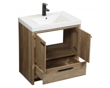 Elegant Bathroom Vanity - Natural Oak, L 30" (VF46030NT)