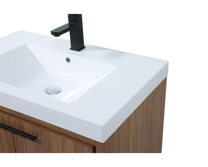 Elegant Bathroom Vanity - Walnut Brown, L 30" (VF46030WB)