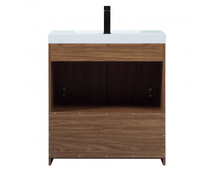 Elegant Bathroom Vanity - Walnut Brown, L 30" (VF46030WB)