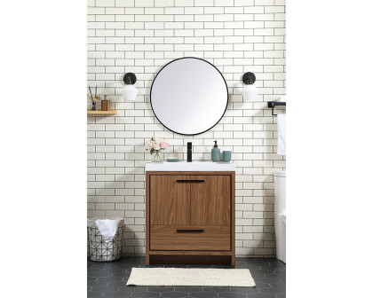 Elegant Bathroom Vanity - Walnut Brown, L 30" (VF46030WB)