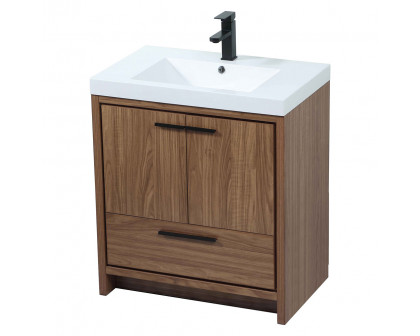 Elegant Bathroom Vanity - Walnut Brown, L 30" (VF46030WB)