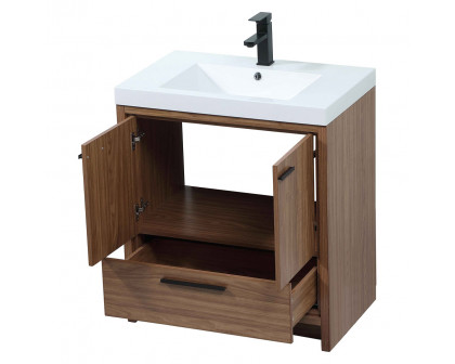 Elegant Bathroom Vanity - Walnut Brown, L 30" (VF46030WB)