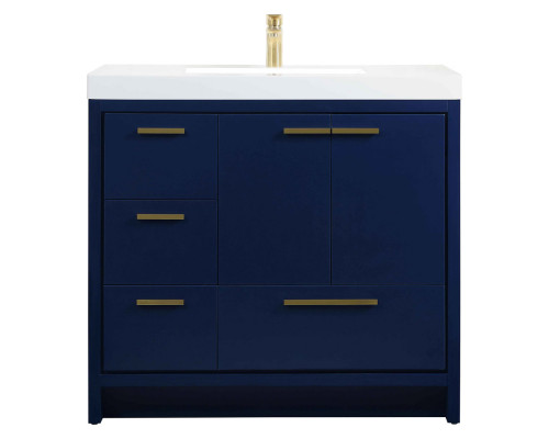 Elegant Bathroom Vanity - Blue, L 36" (VF46036MBL)