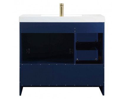 Elegant Bathroom Vanity - Blue, L 36" (VF46036MBL)