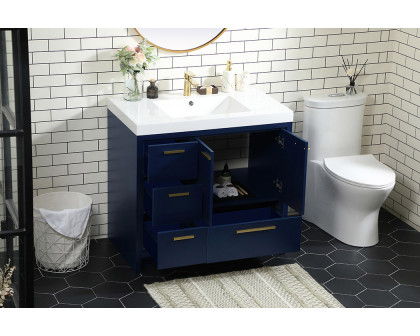 Elegant Bathroom Vanity - Blue, L 36" (VF46036MBL)