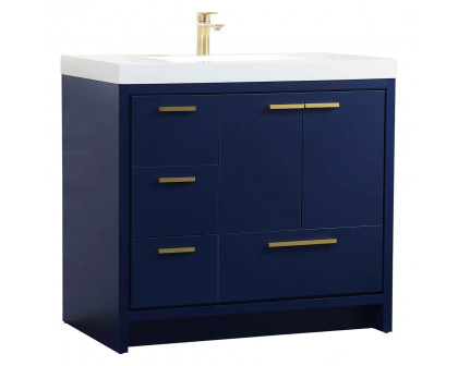 Elegant Bathroom Vanity - Blue, L 36" (VF46036MBL)