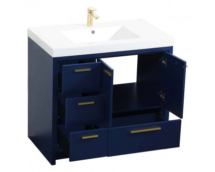 Elegant Bathroom Vanity - Blue, L 36" (VF46036MBL)