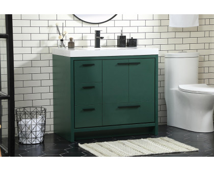 Elegant Bathroom Vanity - Green, L 36" (VF46036MGN)