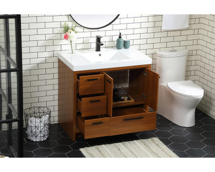 Elegant Bathroom Vanity - Teak, L 36" (VF46036MTK)