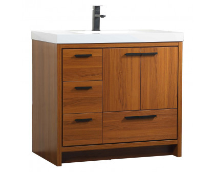 Elegant Bathroom Vanity - Teak, L 36" (VF46036MTK)