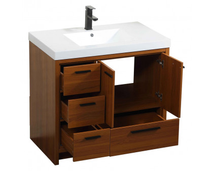 Elegant Bathroom Vanity - Teak, L 36" (VF46036MTK)