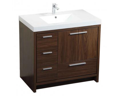 Elegant Bathroom Vanity - Walnut, L 36" (VF46036MWT)