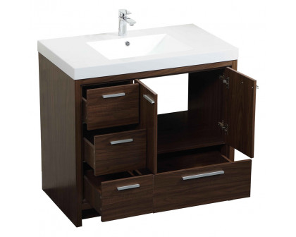 Elegant Bathroom Vanity - Walnut, L 36" (VF46036MWT)