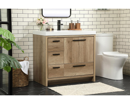 Elegant Bathroom Vanity - Natural Oak, L 36" (VF46036NT)