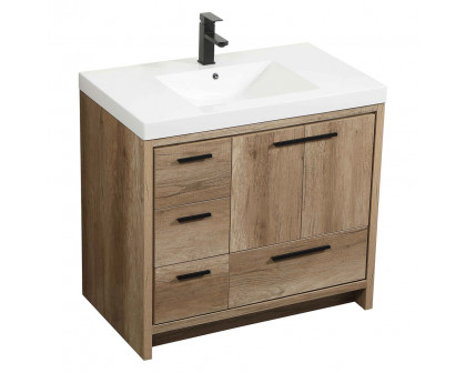 Elegant Bathroom Vanity - Natural Oak, L 36" (VF46036NT)