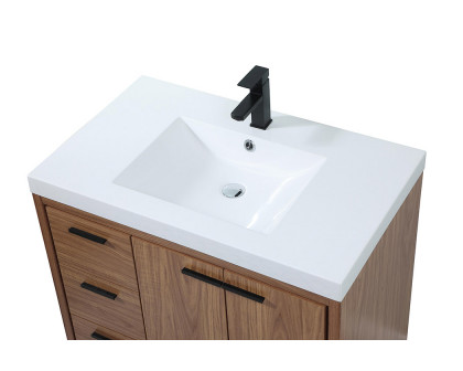 Elegant Bathroom Vanity - Walnut Brown, L 36" (VF46036WB)