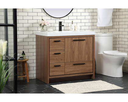 Elegant Bathroom Vanity - Walnut Brown, L 36" (VF46036WB)