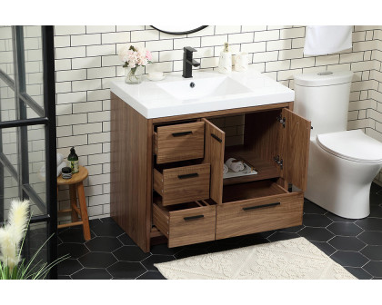 Elegant Bathroom Vanity - Walnut Brown, L 36" (VF46036WB)