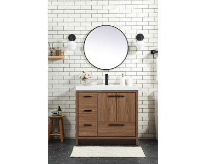 Elegant Bathroom Vanity - Walnut Brown, L 36" (VF46036WB)