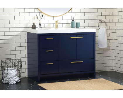 Elegant Bathroom Vanity - Blue, L 42" (VF46042MBL)