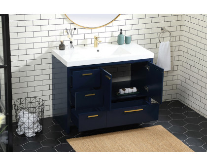 Elegant Bathroom Vanity - Blue, L 42" (VF46042MBL)