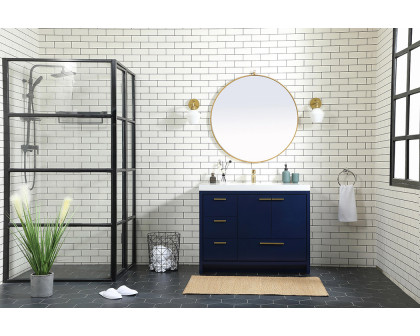 Elegant Bathroom Vanity - Blue, L 42" (VF46042MBL)