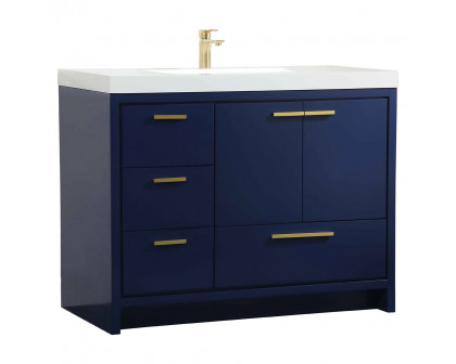 Elegant Bathroom Vanity - Blue, L 42" (VF46042MBL)