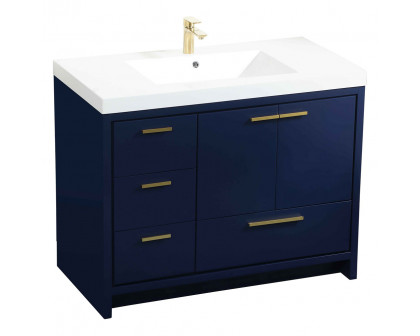 Elegant Bathroom Vanity - Blue, L 42" (VF46042MBL)