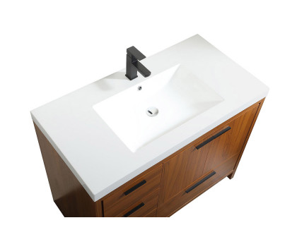 Elegant Bathroom Vanity - Teak, L 42" (VF46042MTK)