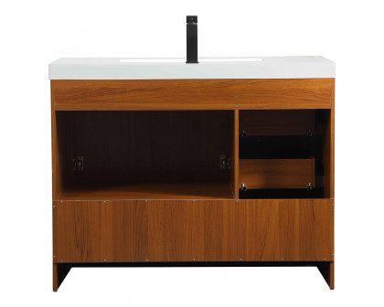 Elegant Bathroom Vanity - Teak, L 42" (VF46042MTK)