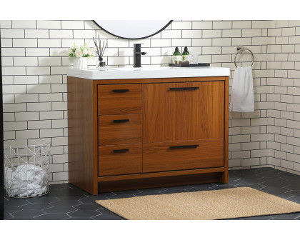 Elegant Bathroom Vanity - Teak, L 42" (VF46042MTK)