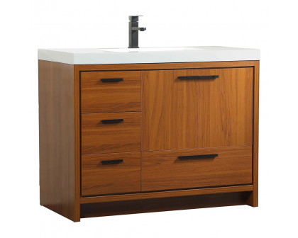 Elegant Bathroom Vanity - Teak, L 42" (VF46042MTK)