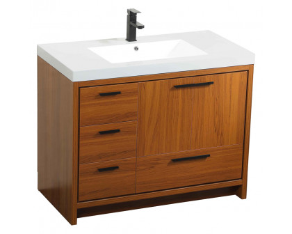 Elegant Bathroom Vanity - Teak, L 42" (VF46042MTK)