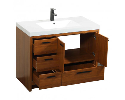 Elegant Bathroom Vanity - Teak, L 42" (VF46042MTK)