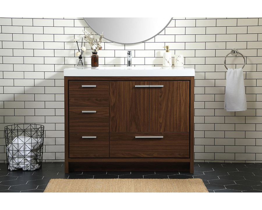 Elegant Bathroom Vanity - Walnut, L 42" (VF46042MWT)