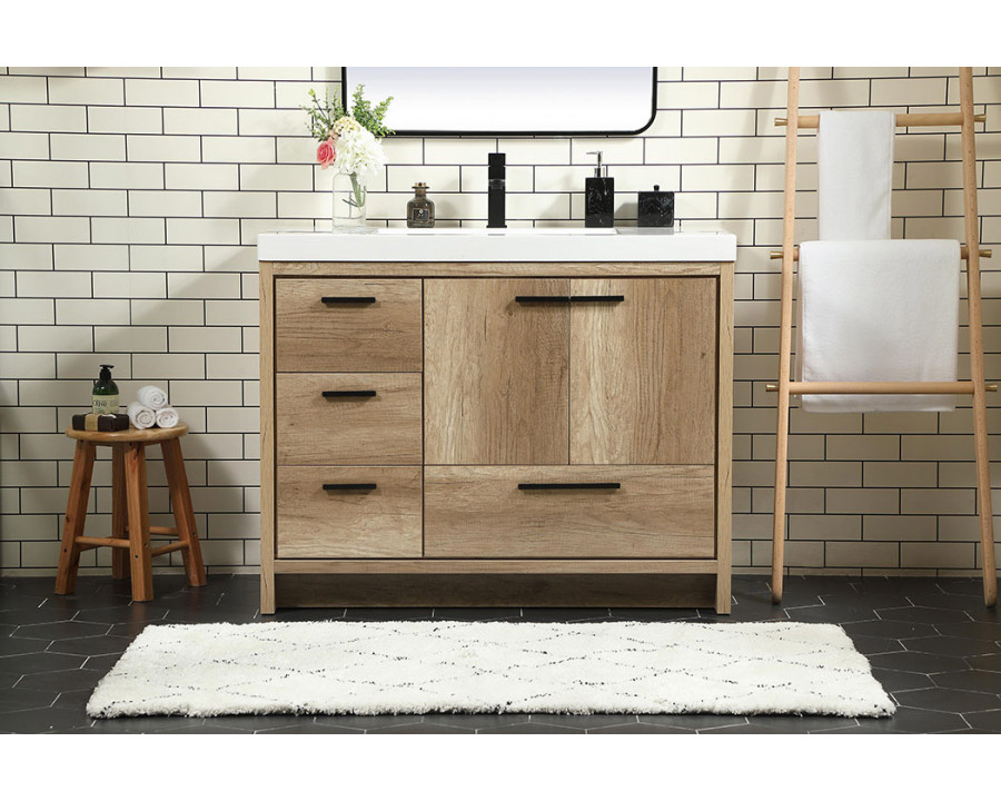 Elegant Bathroom Vanity - Natural Oak, L 42" (VF46042NT)