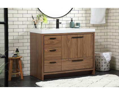 Elegant Bathroom Vanity - Walnut Brown, L 42" (VF46042WB)