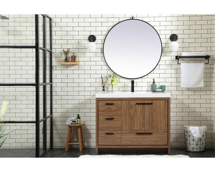 Elegant Bathroom Vanity - Walnut Brown, L 42" (VF46042WB)