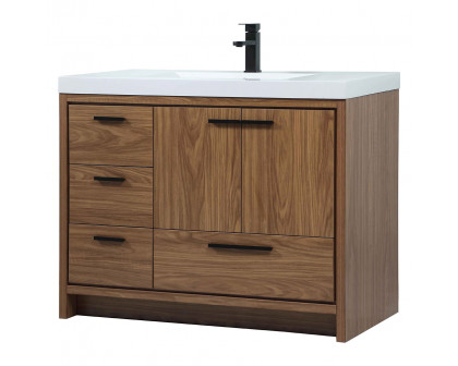 Elegant Bathroom Vanity - Walnut Brown, L 42" (VF46042WB)