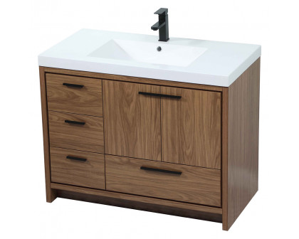 Elegant Bathroom Vanity - Walnut Brown, L 42" (VF46042WB)