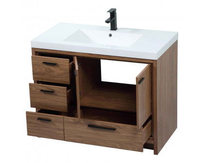 Elegant Bathroom Vanity - Walnut Brown, L 42" (VF46042WB)