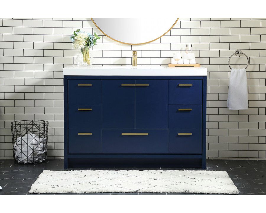 Elegant Bathroom Vanity - Blue (VF46048MBL)