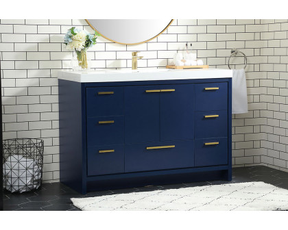 Elegant Bathroom Vanity - Blue (VF46048MBL)