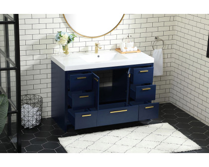 Elegant Bathroom Vanity - Blue (VF46048MBL)