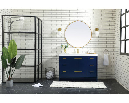 Elegant Bathroom Vanity - Blue (VF46048MBL)