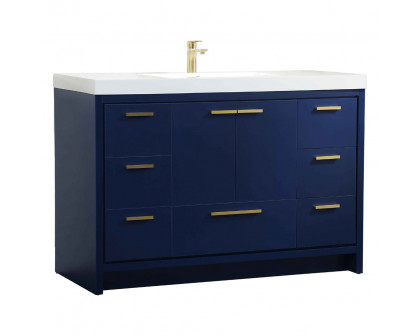 Elegant Bathroom Vanity - Blue (VF46048MBL)