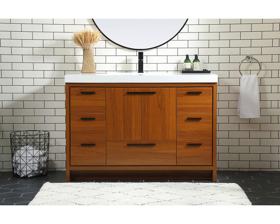 Elegant Bathroom Vanity - Teak (VF46048MTK)