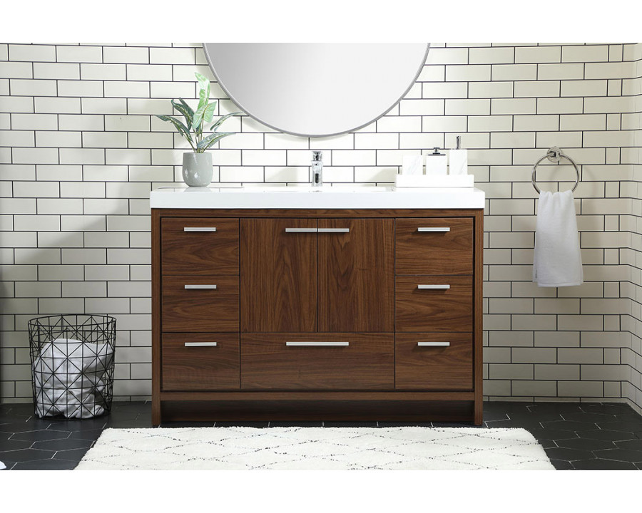 Elegant Bathroom Vanity - Walnut (VF46048MWT)