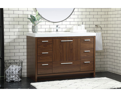 Elegant Bathroom Vanity - Walnut (VF46048MWT)